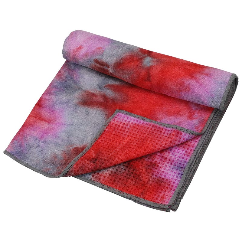 Pefi Yoga Towels , Non Slip Hot Yoga Towel Skidless Waffle Texture, 100% Absorbent Odorless Microfiber Yoga Blanket, Standard Sized 24 inchx72 inch Mat Towel (Pink & Red)1 - Image 5